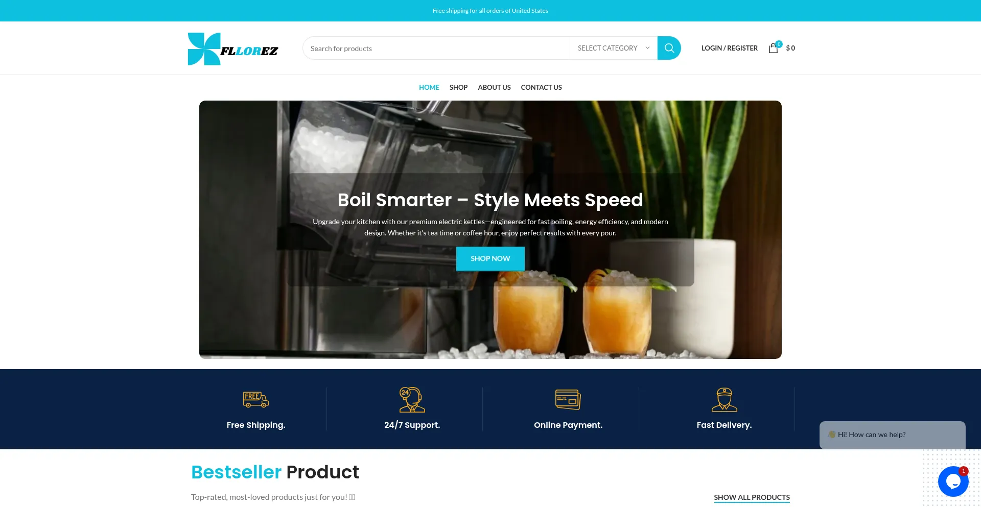 Website screenshot of Fllorez.com