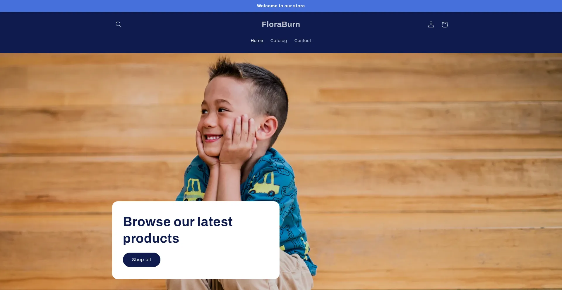 Website screenshot of Floraburnx.myshopify.com