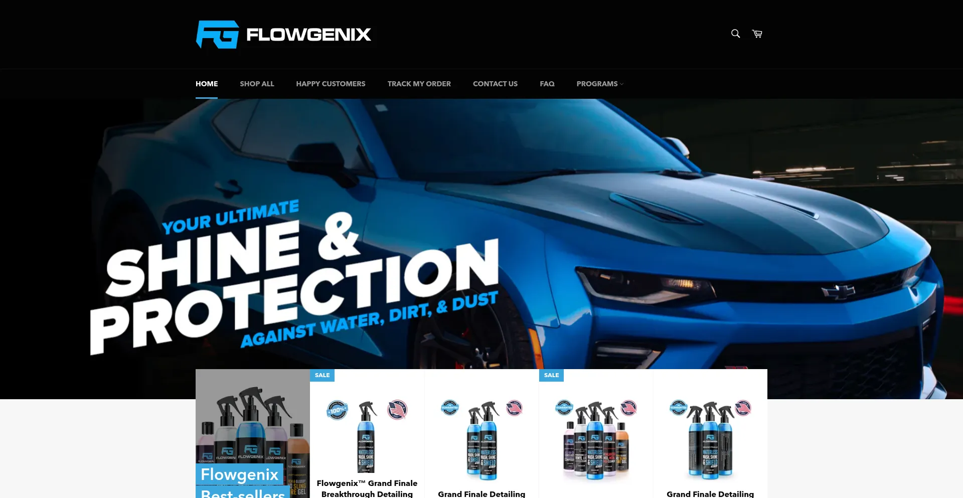 Website screenshot of Flowgenix.com