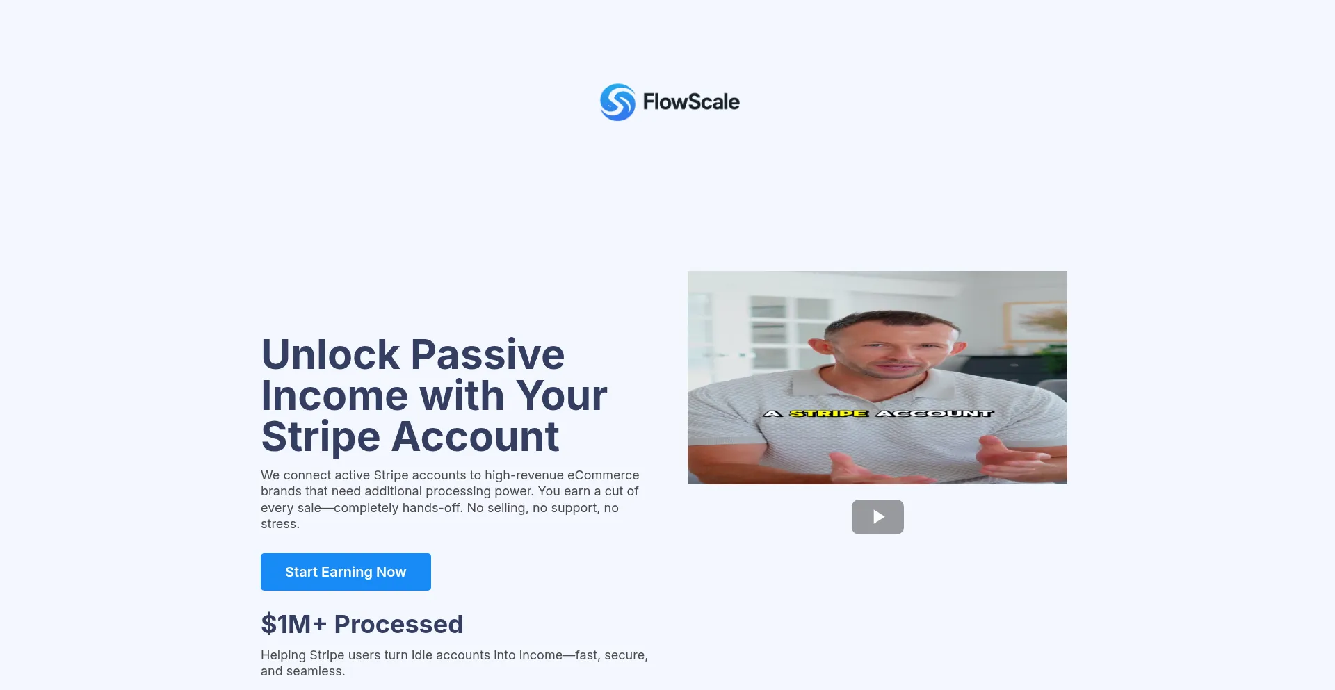 Website screenshot of Flowscale.us