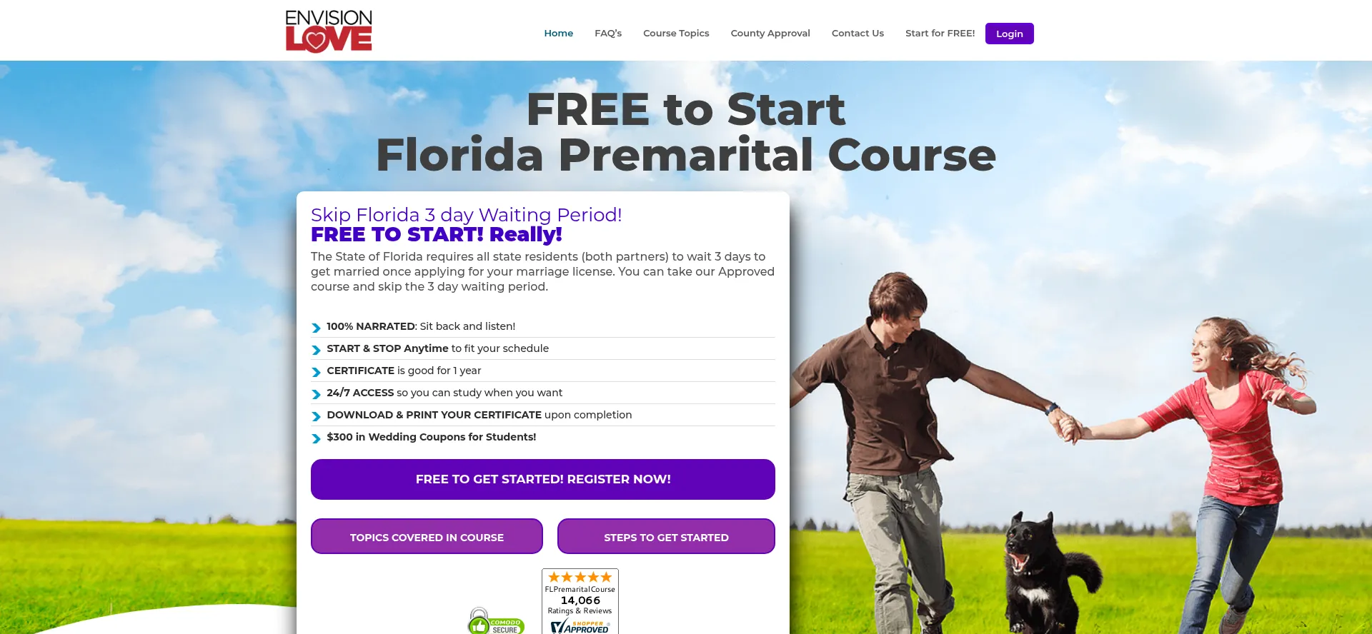 Website screenshot of Flpremaritalcourse.com