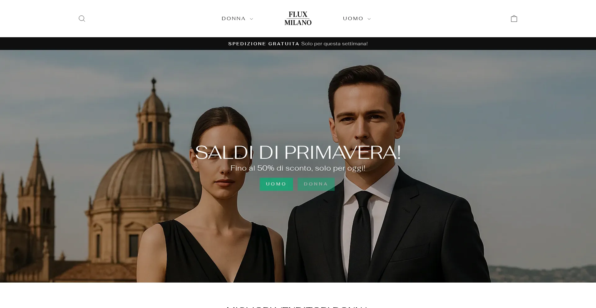 Website screenshot of Fluxmilano.com
