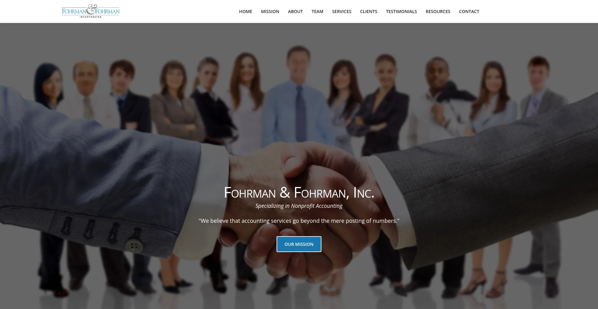 Website screenshot of Fohrman.com