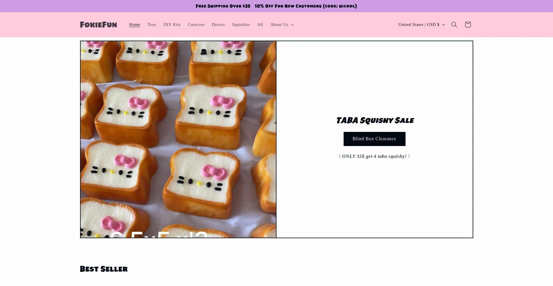 Website screenshot of Fokiefun.com