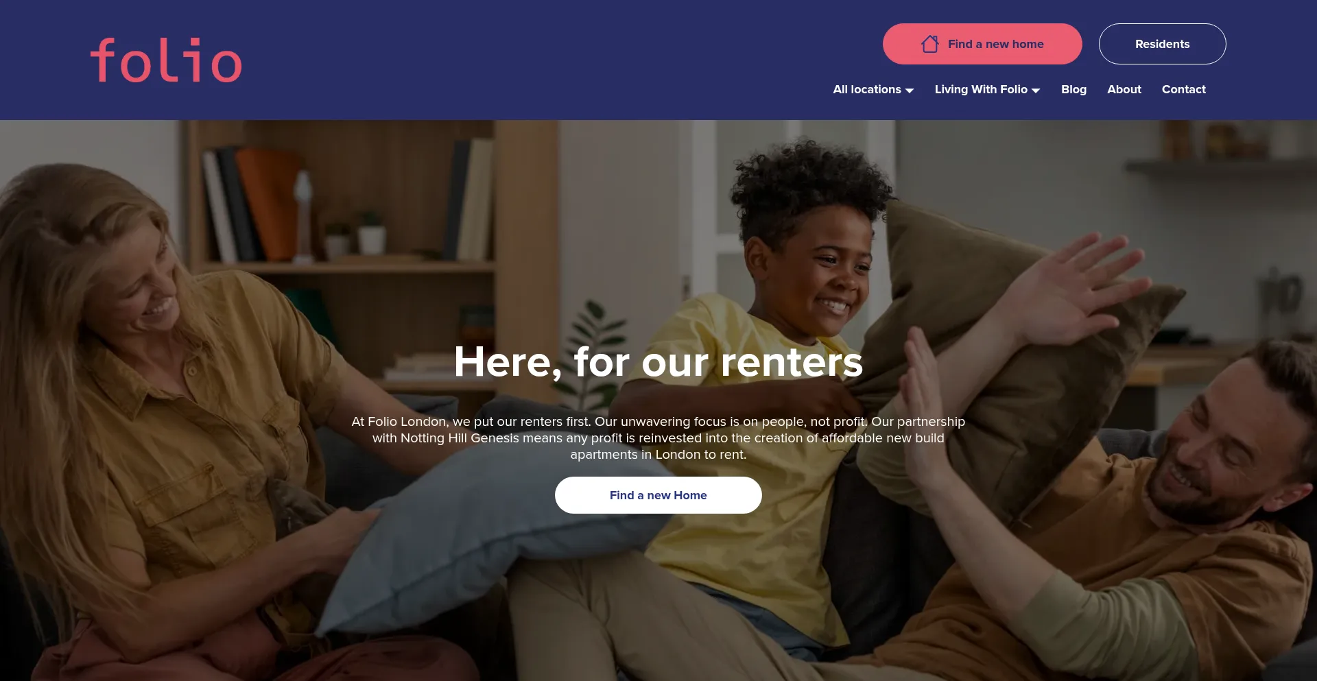 Website screenshot of Foliolondon.co.uk