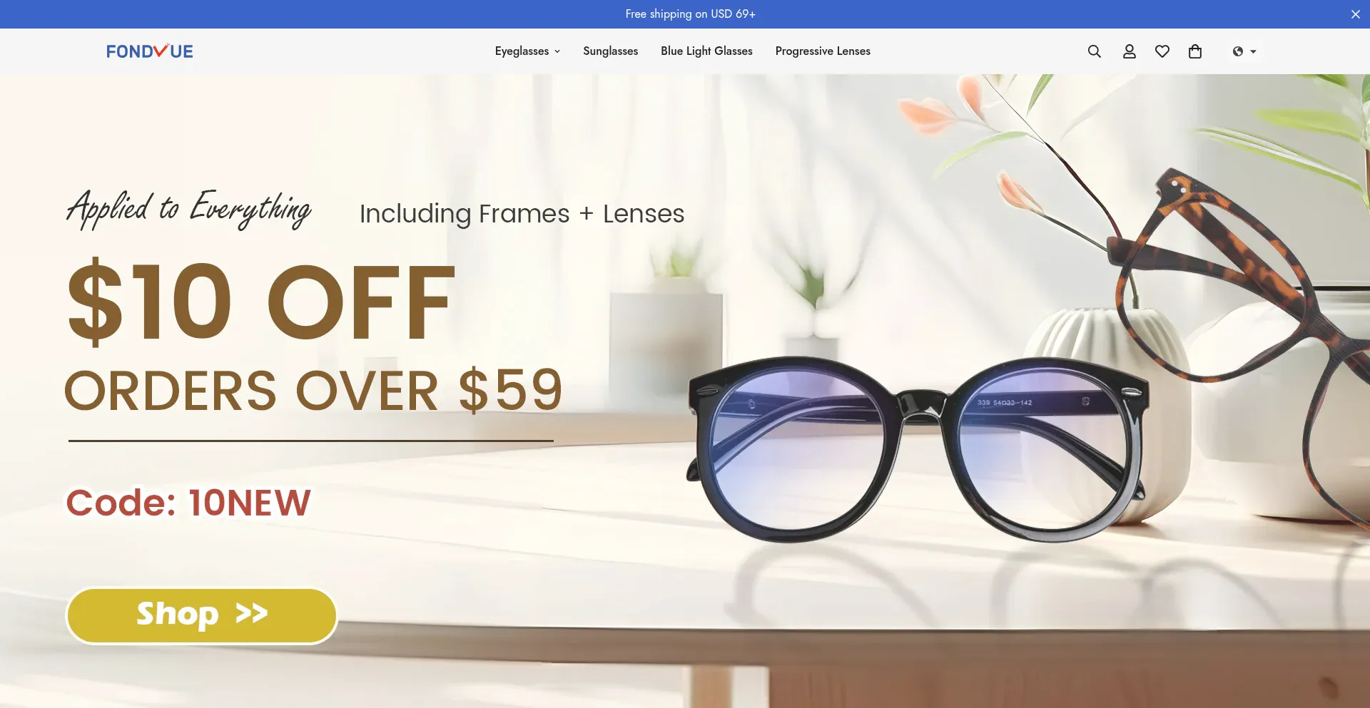 Website screenshot of Fondvue.com