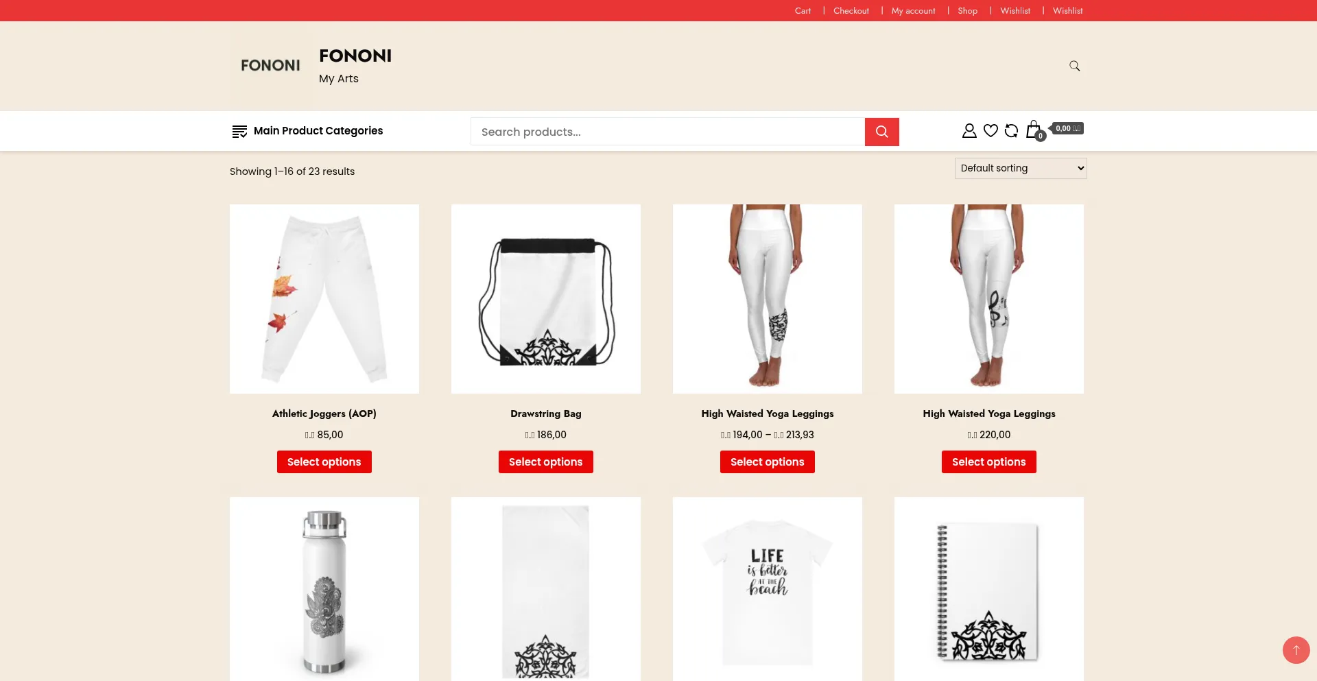 Website screenshot of Fononi.com