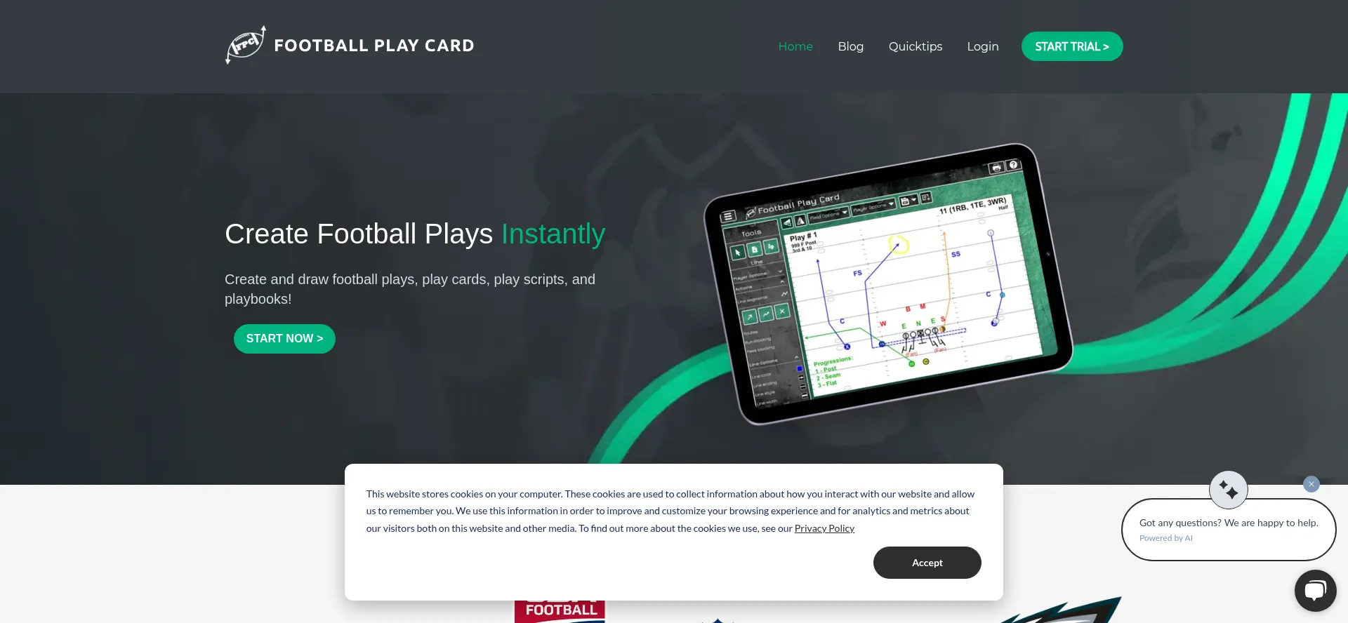 Footballplaycard.com