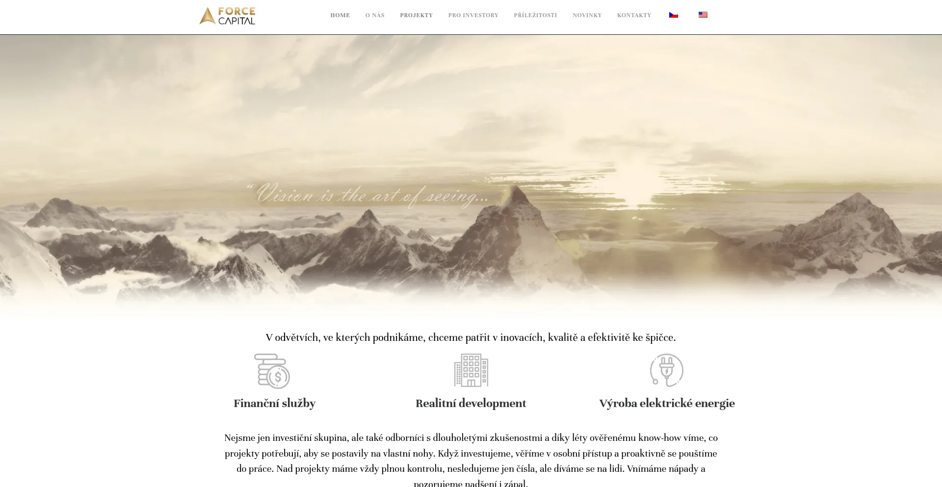 Website screenshot of Force.capital