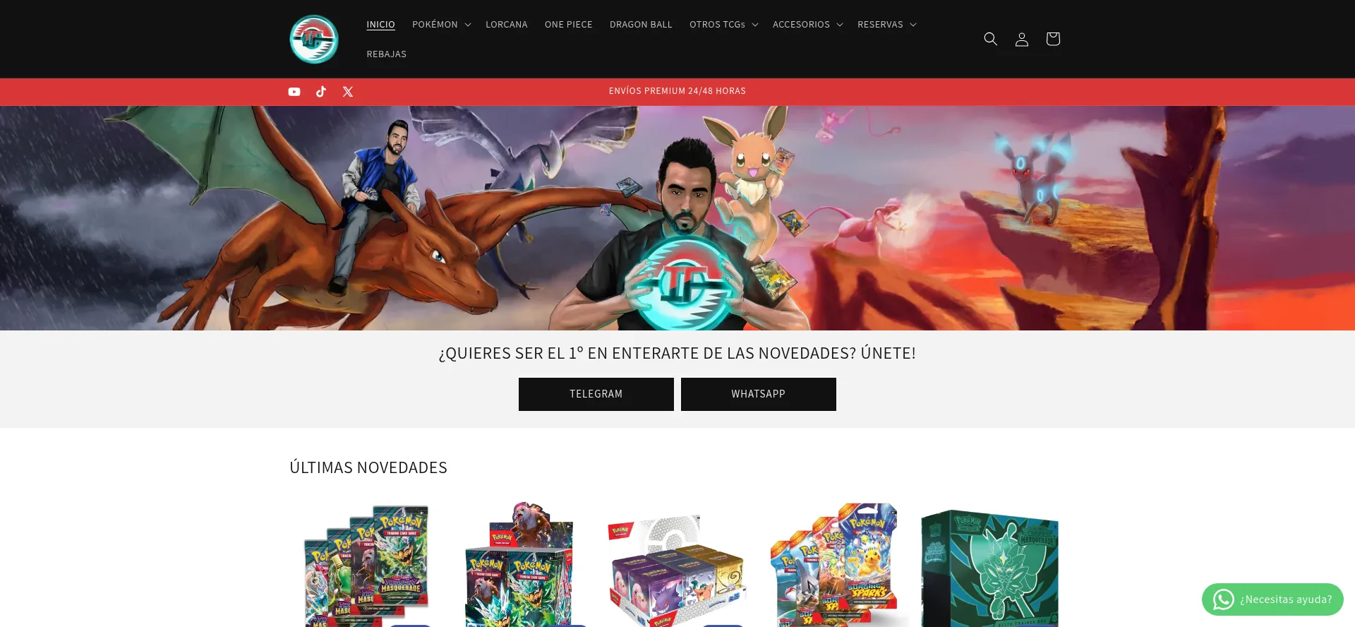 Website screenshot of Forevertcg.com