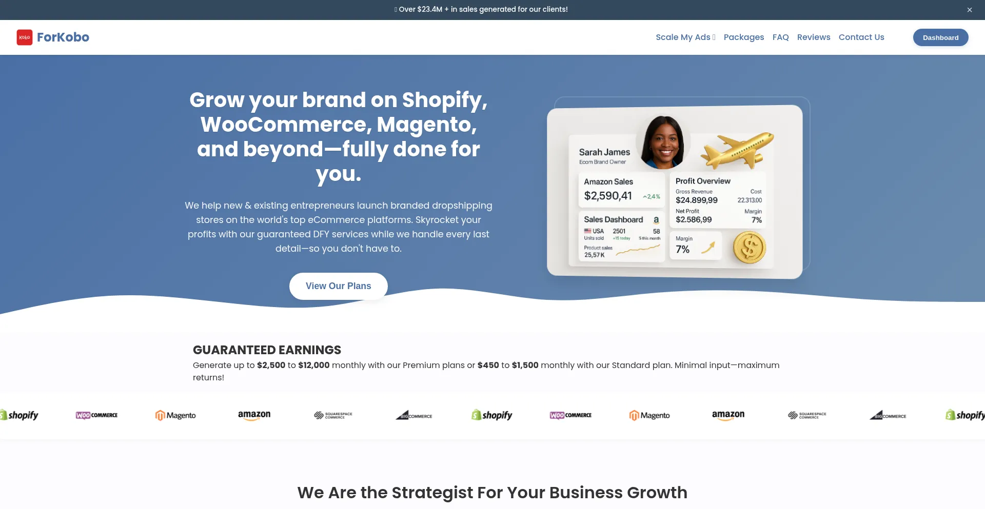 Website screenshot of Forkobo.com