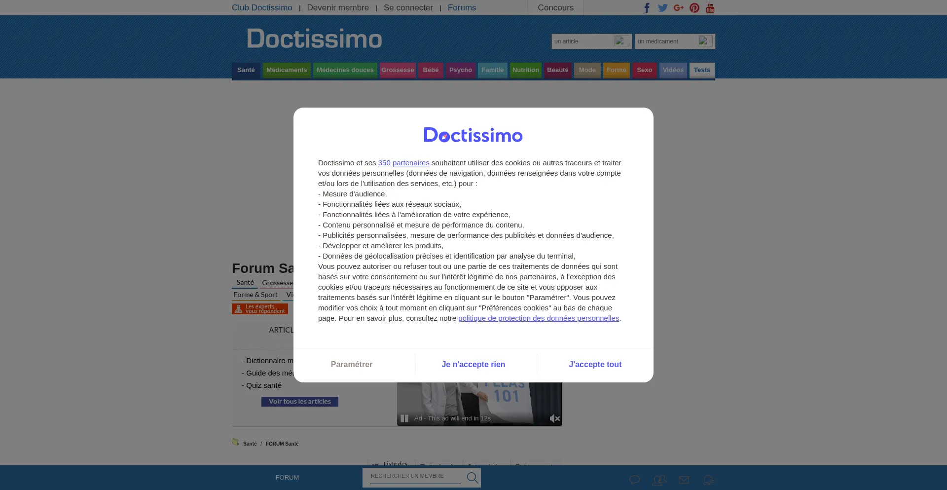 ¿És Seguro y Confiable Forum.doctissimo.fr?