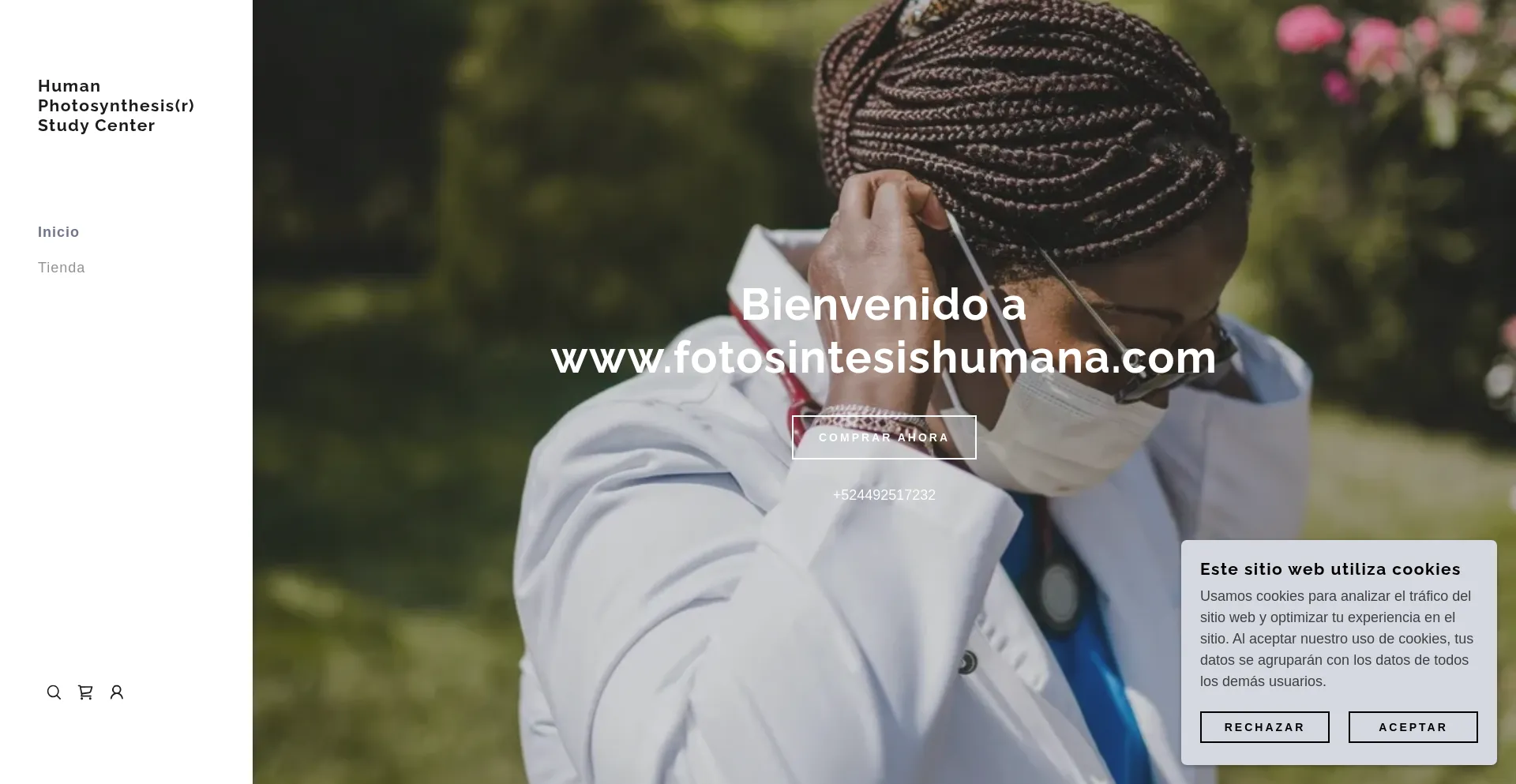 Website screenshot of Fotosintesishumana.com