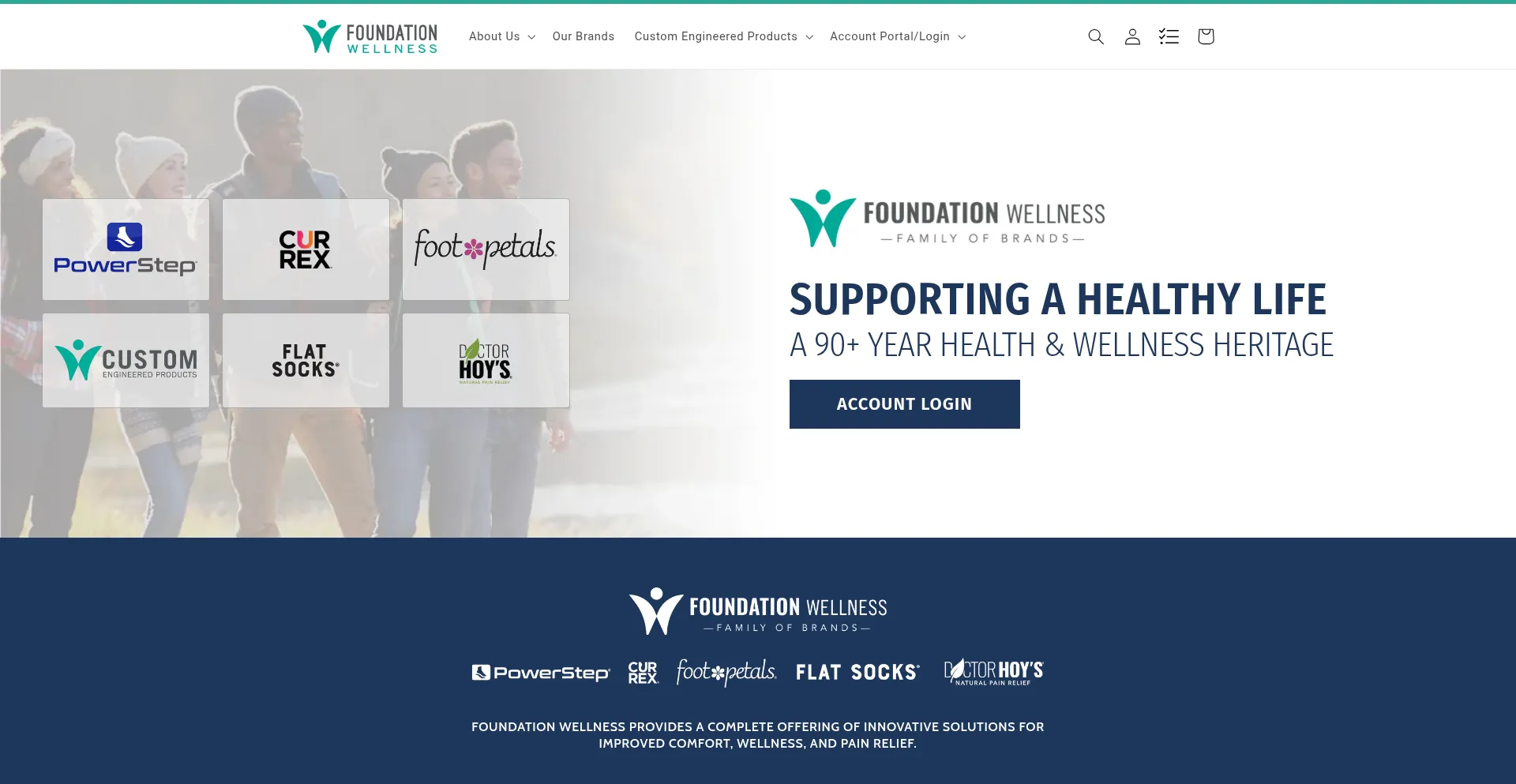Website screenshot of Foundationwellness.com