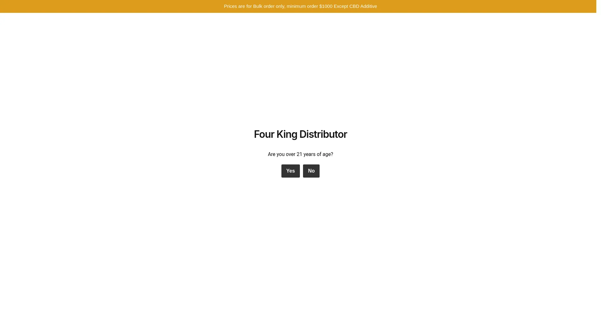 Website screenshot of Fourkingdistributor.com