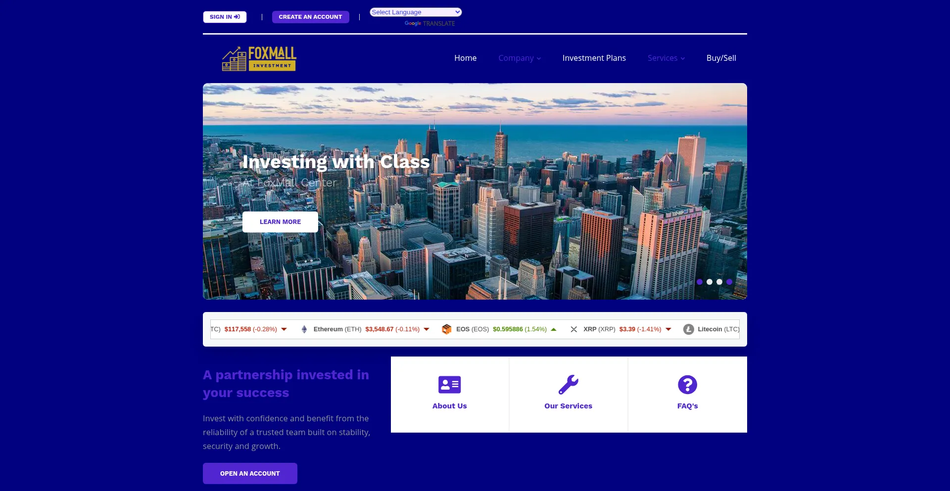 Website screenshot of Foxmallin.com