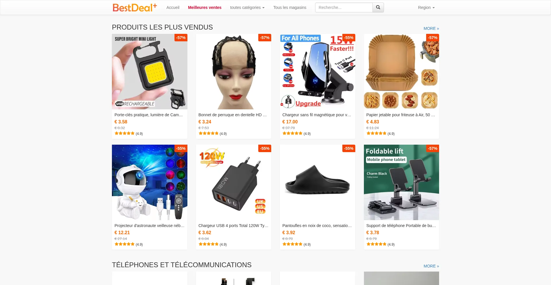 Website screenshot of Fr.bestdealplus.com