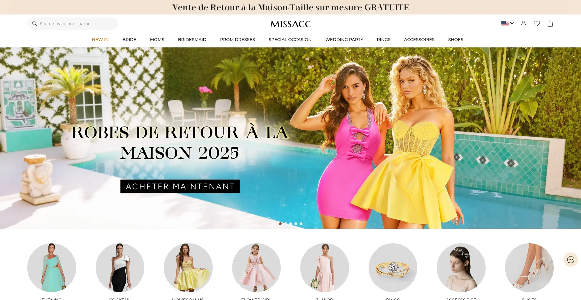 Website screenshot of Fr.missacc.com