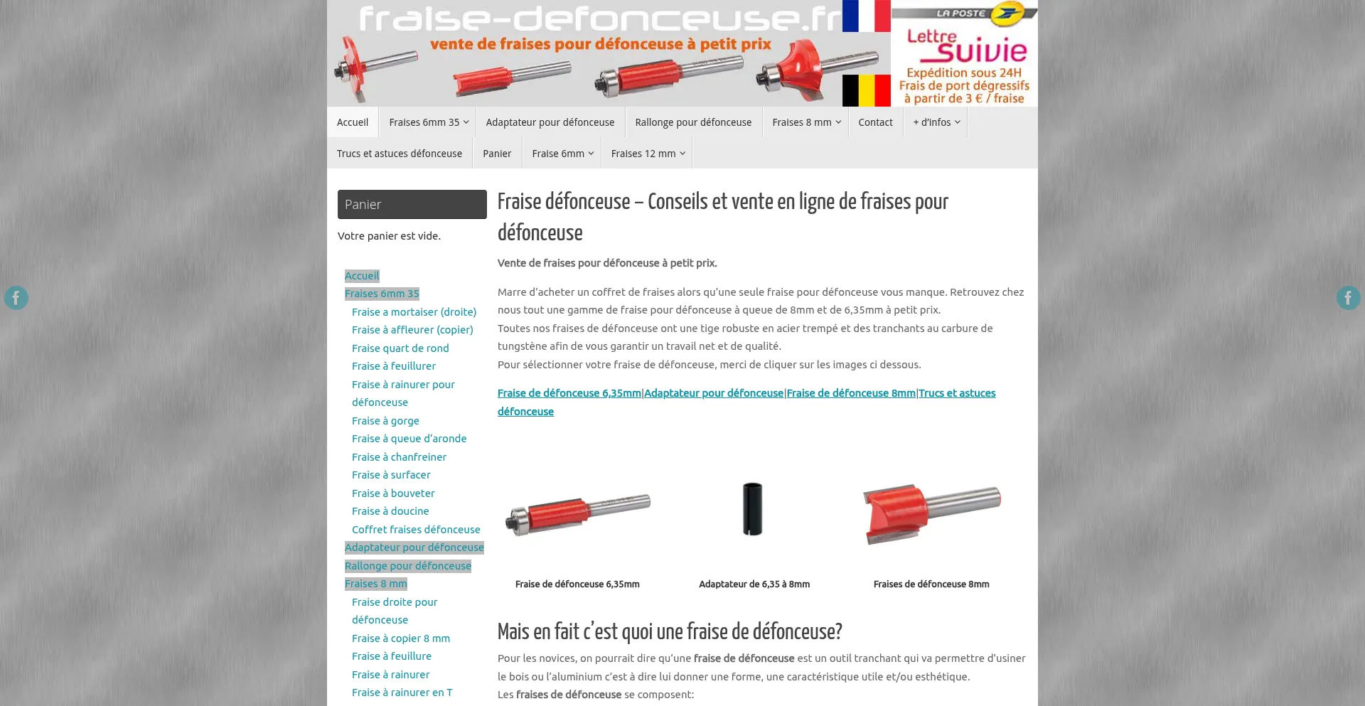 Website screenshot of Fraise-defonceuse.fr