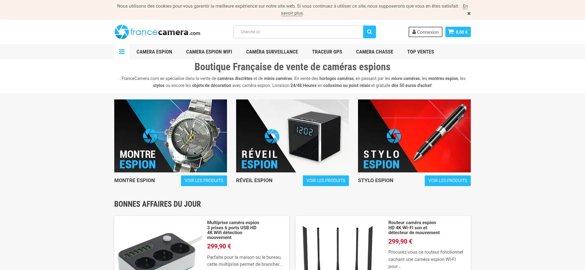 Website screenshot of Francecamera.com