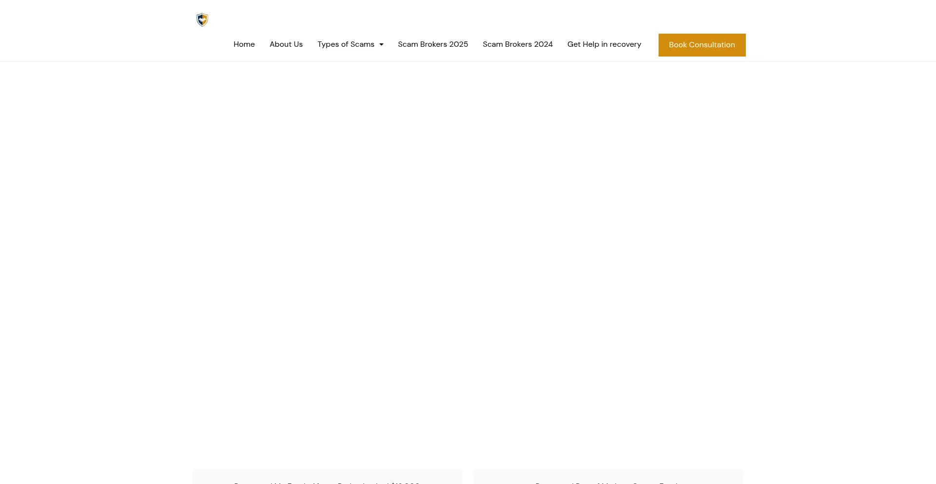 Website screenshot of Fraudrecoveryexperts.com