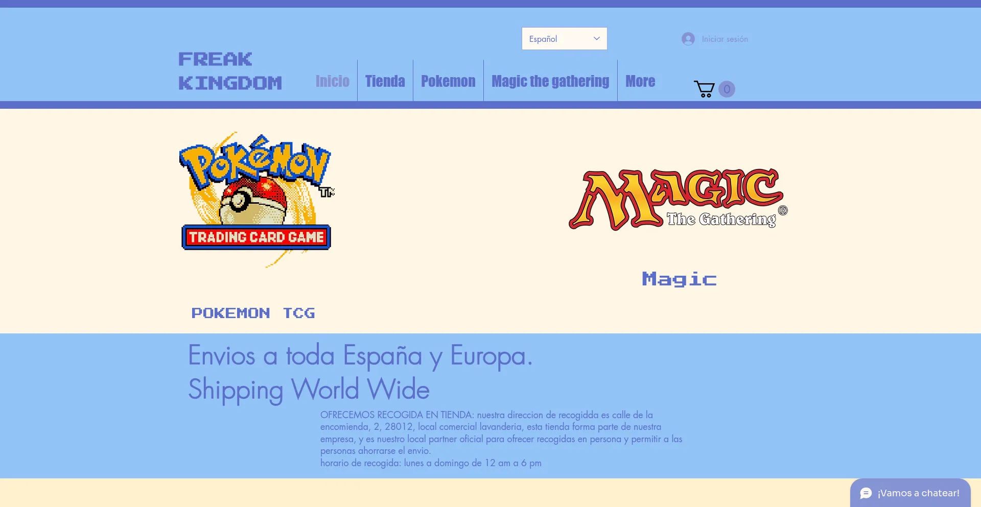 Website screenshot of Freakkingdom.net