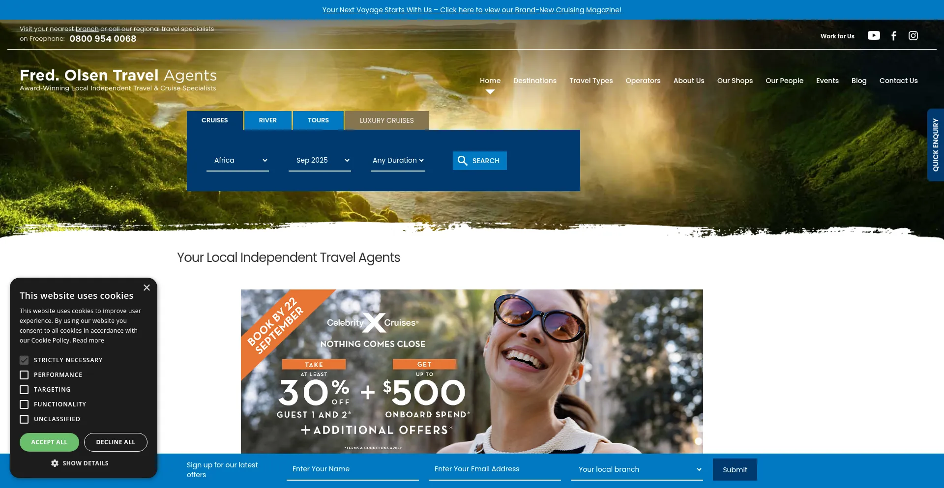 ¿És Seguro y Confiable Fredolsentravelagents.co.uk?