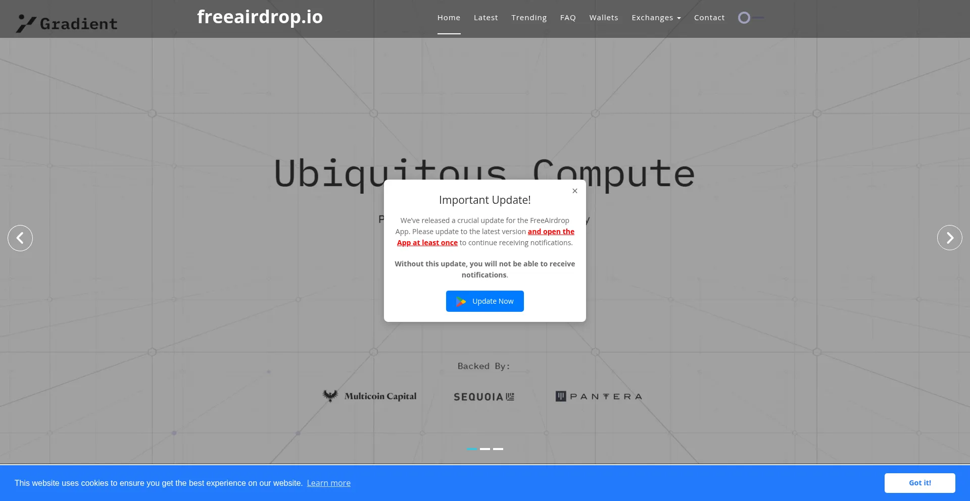 Freeairdrop.io Screenshot