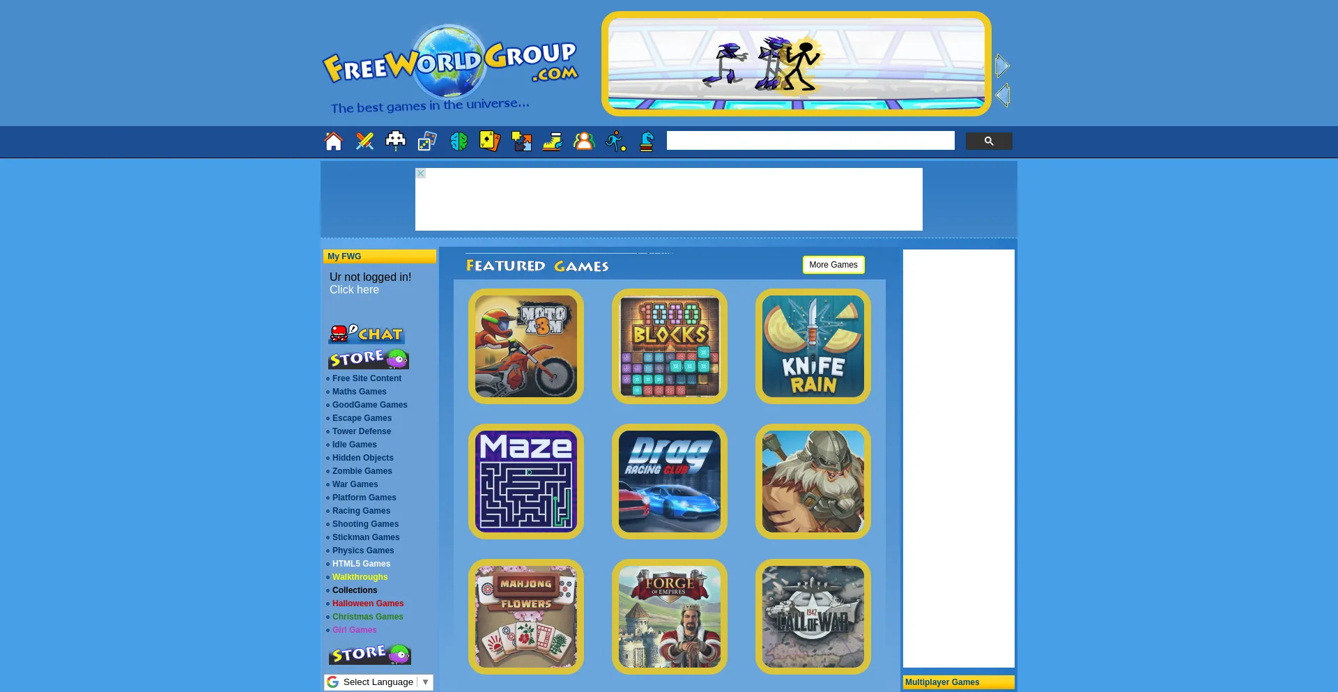 Website screenshot of Freeworldgroup.com