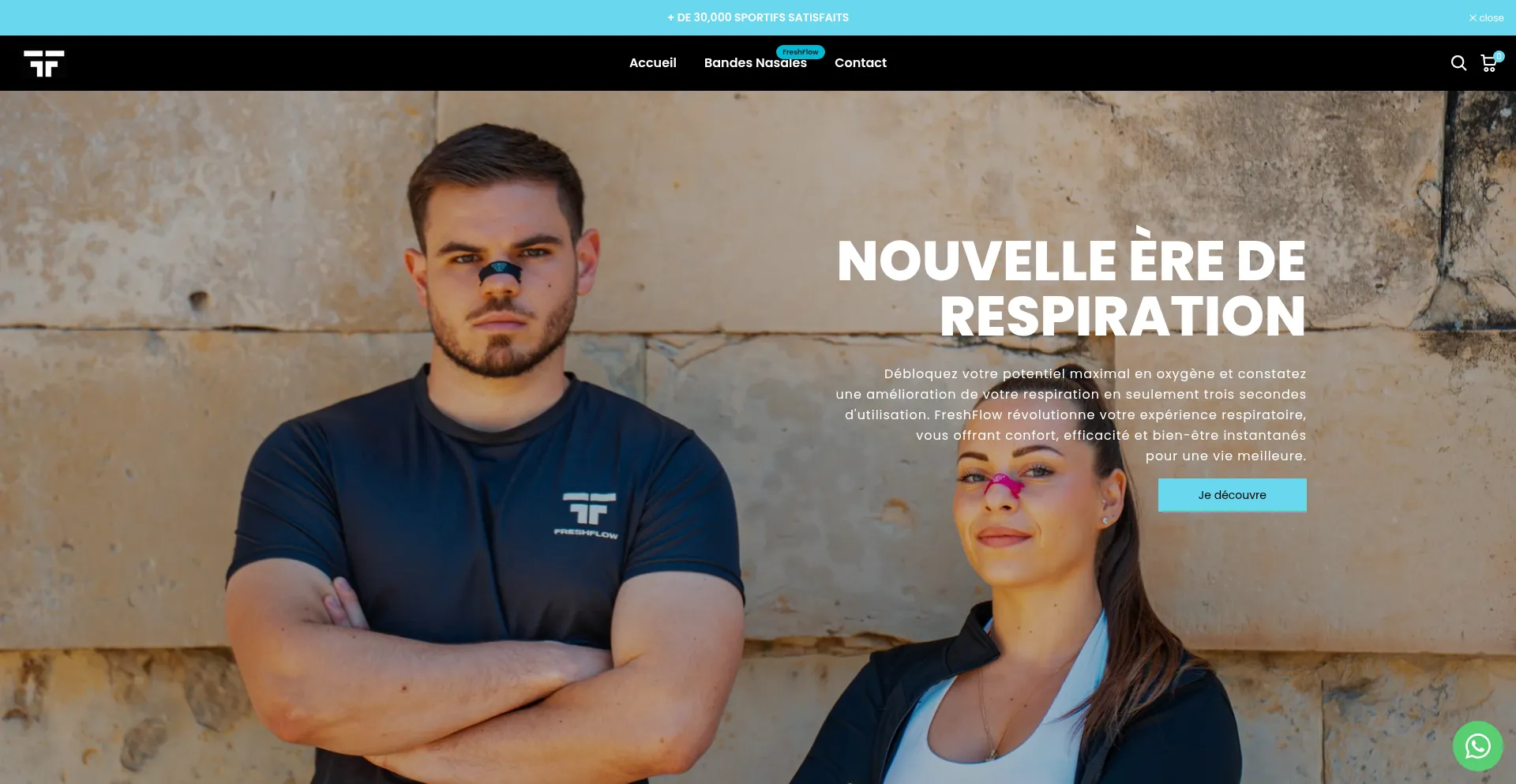 Website screenshot of Freshflowup.com
