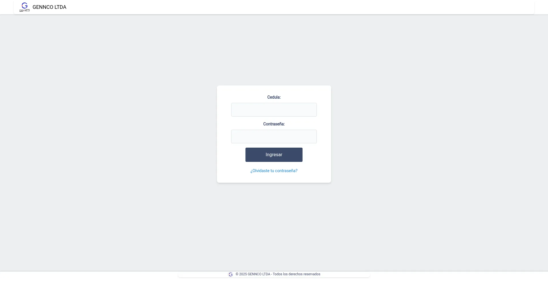 Website screenshot of Frp.encuesta.gennco.com.co