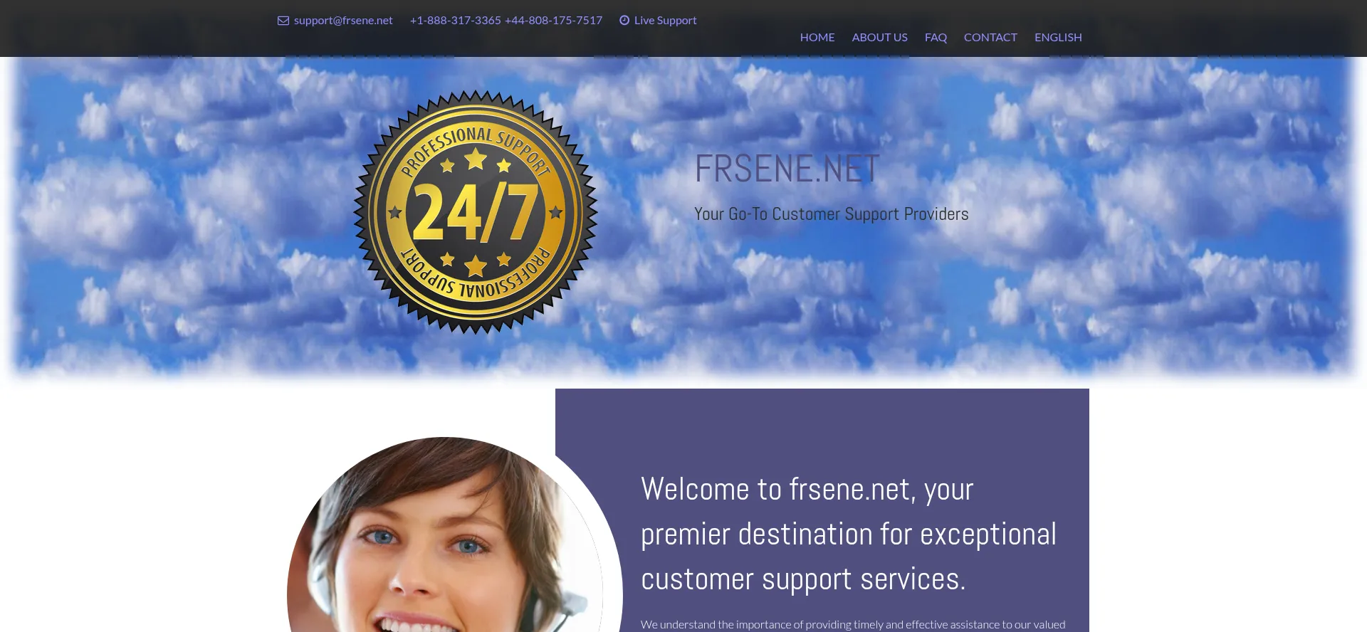 Website screenshot of Frsene.net