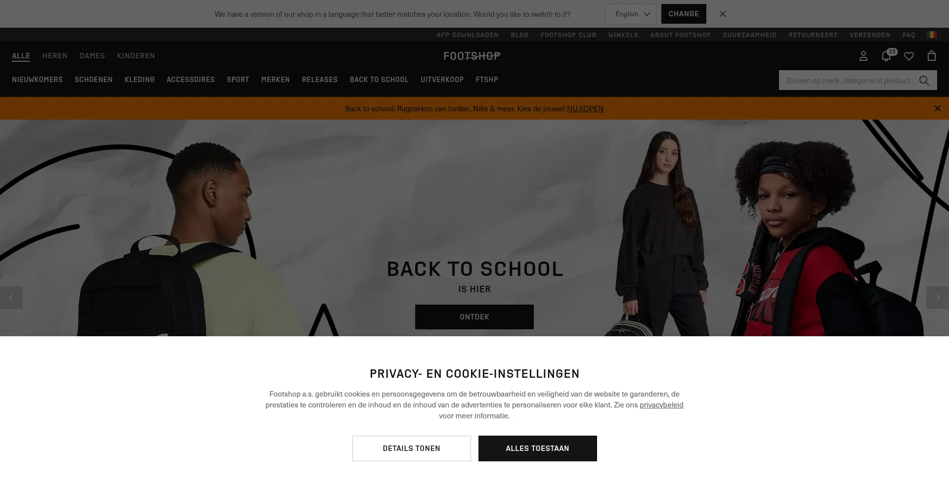 Website screenshot of Ftshp.be
