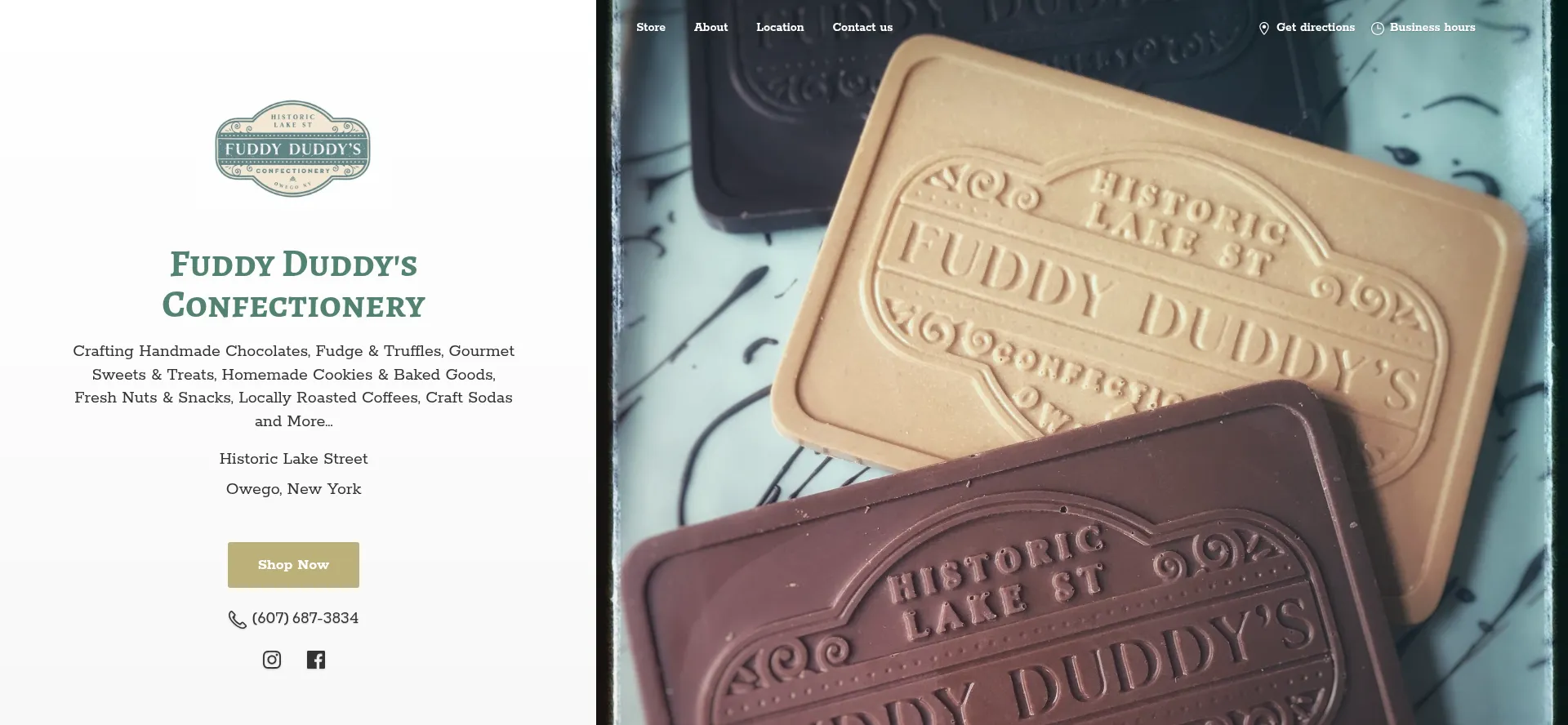 Website screenshot of Fuddyduddys.com