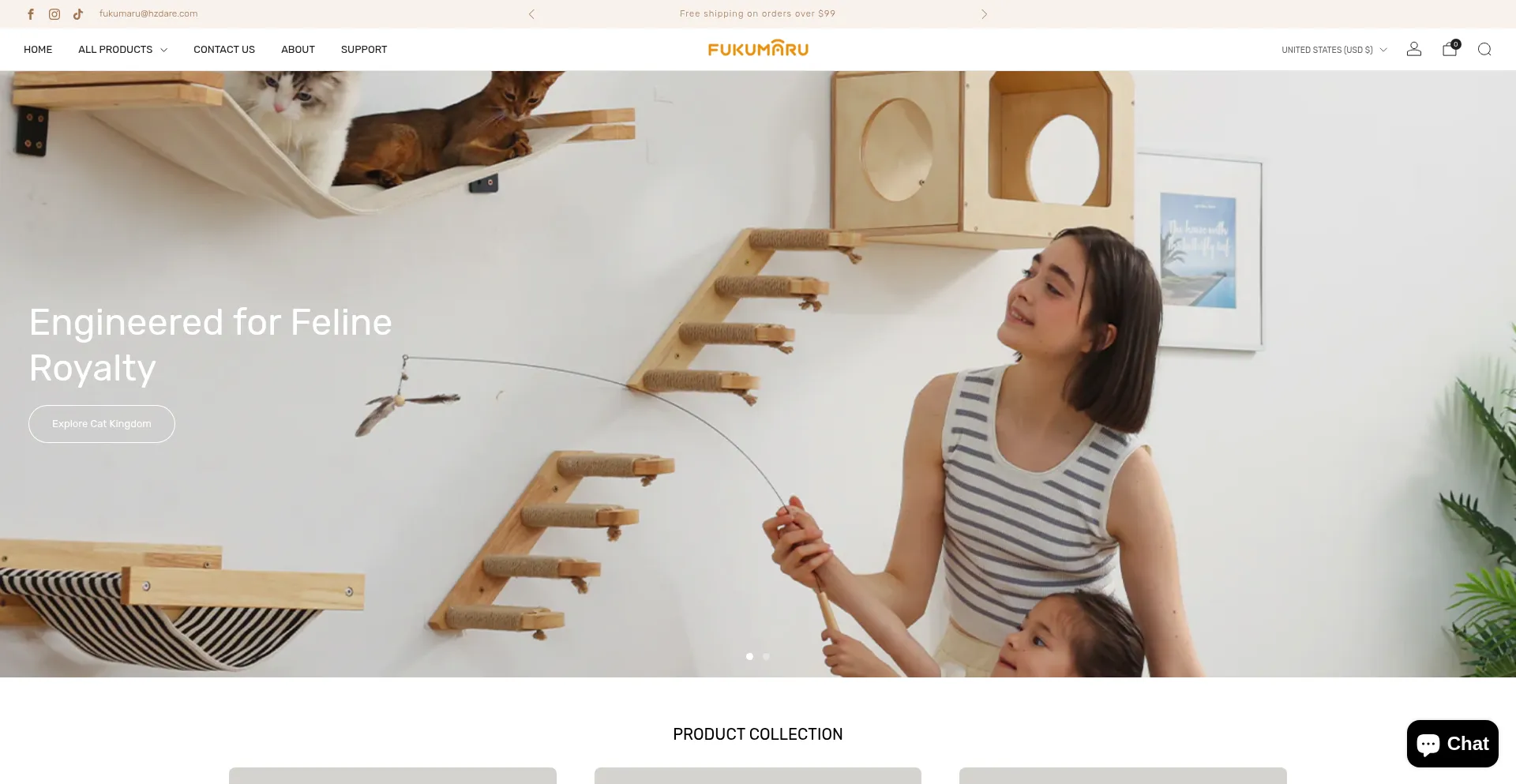 Website screenshot of Fukumarupet.com