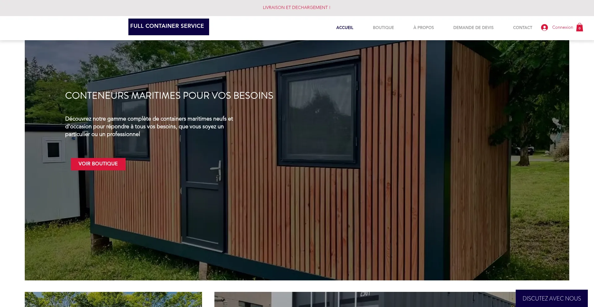 Website screenshot of Fullcontainerservices.com