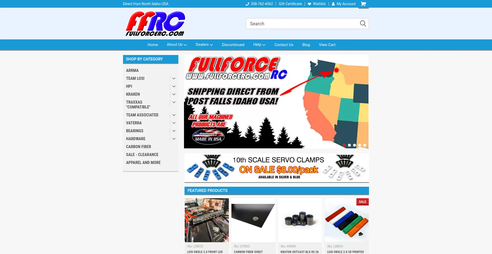 Website screenshot of Fullforcerc.com