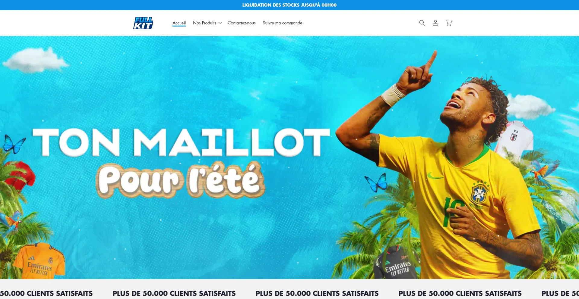 Website screenshot of Fullkit.fr