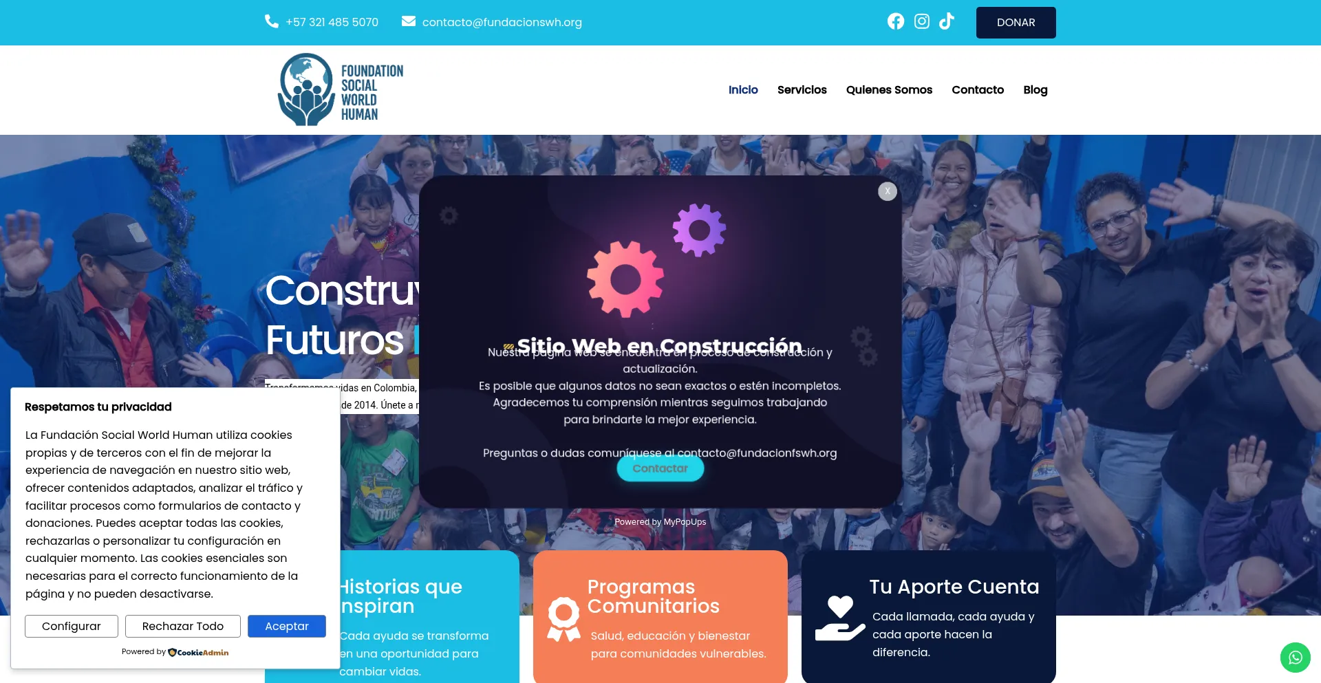 Fundacionswh.org Screenshot