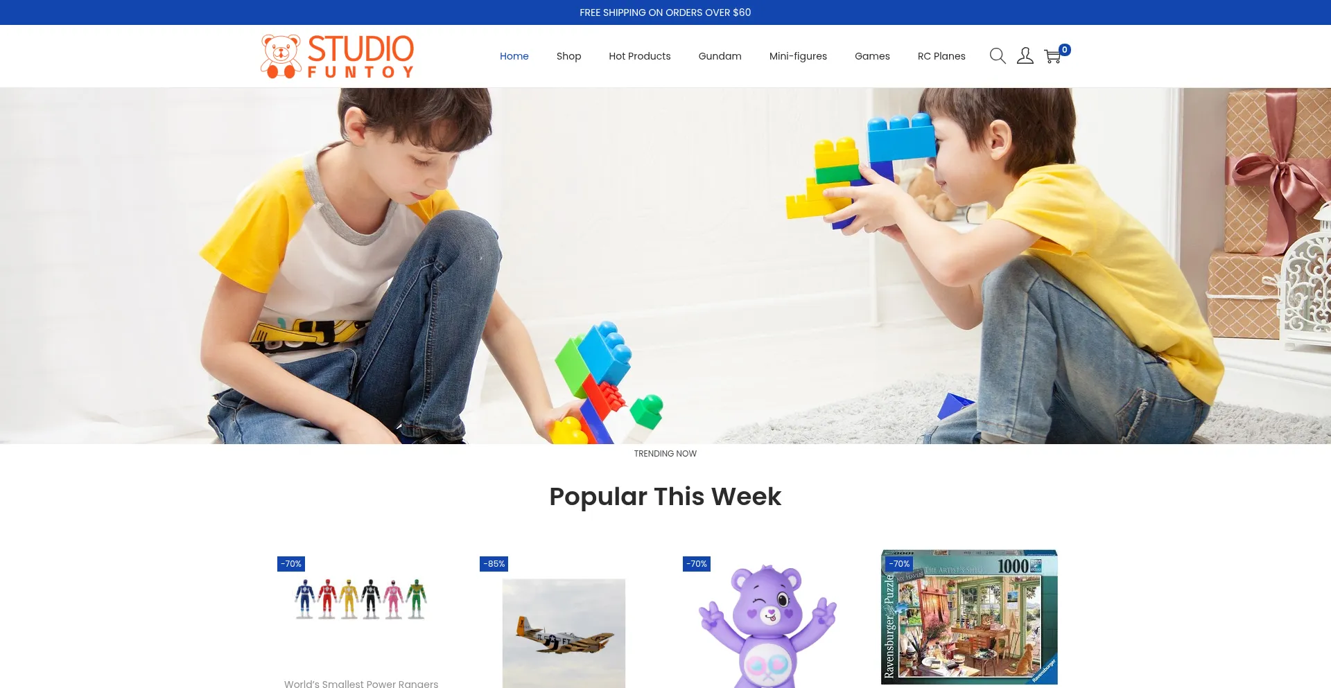 Website screenshot of Funtoystudio.com