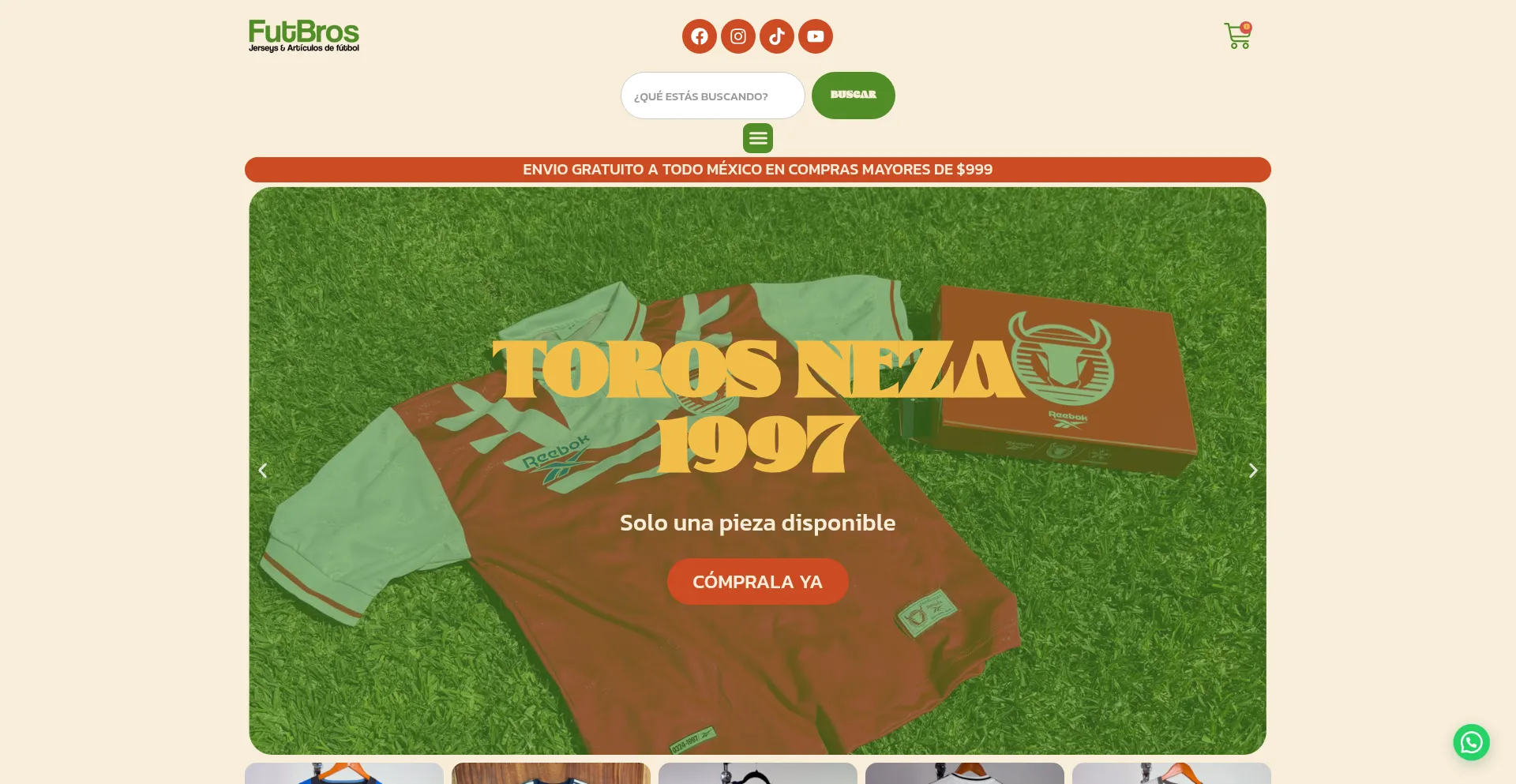 Website screenshot of Futbros.com