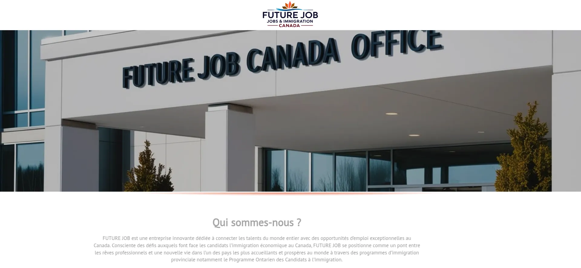 Website screenshot of Futurejob-ca.com