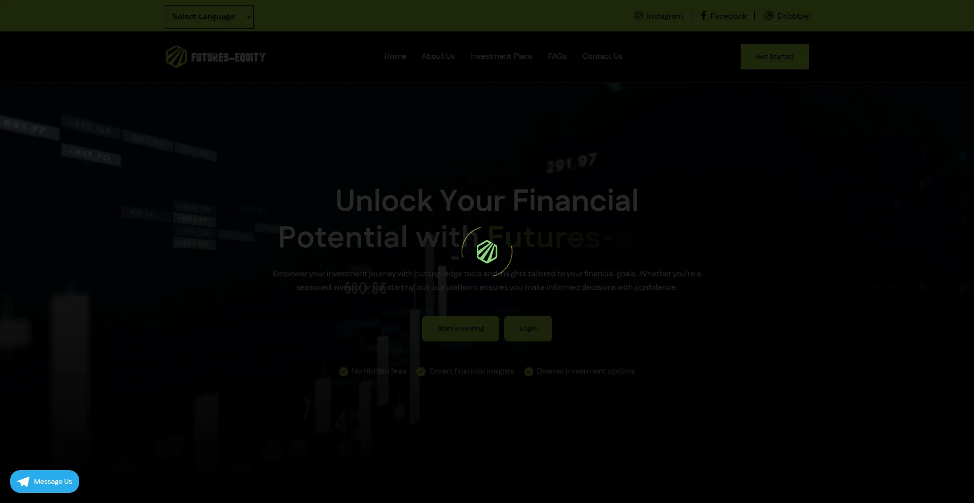 Website screenshot of Futures-equity.com