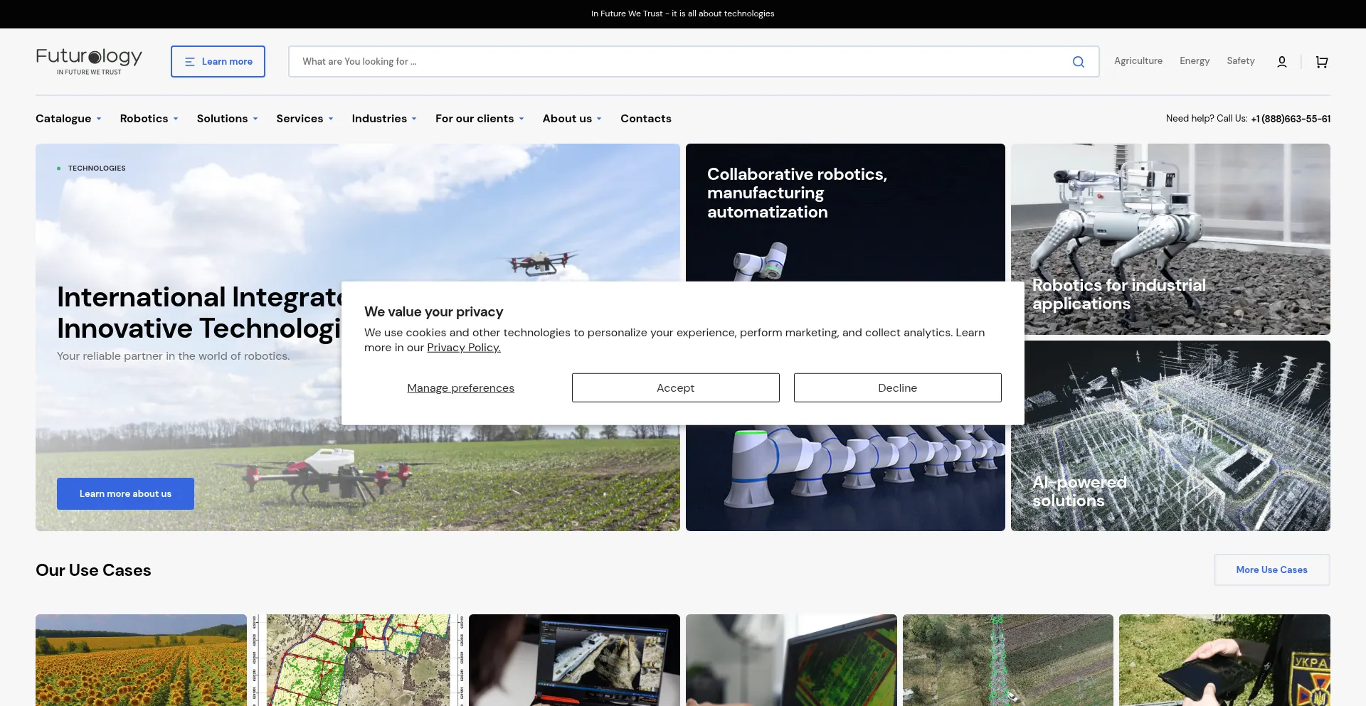Website screenshot of Futurology.tech