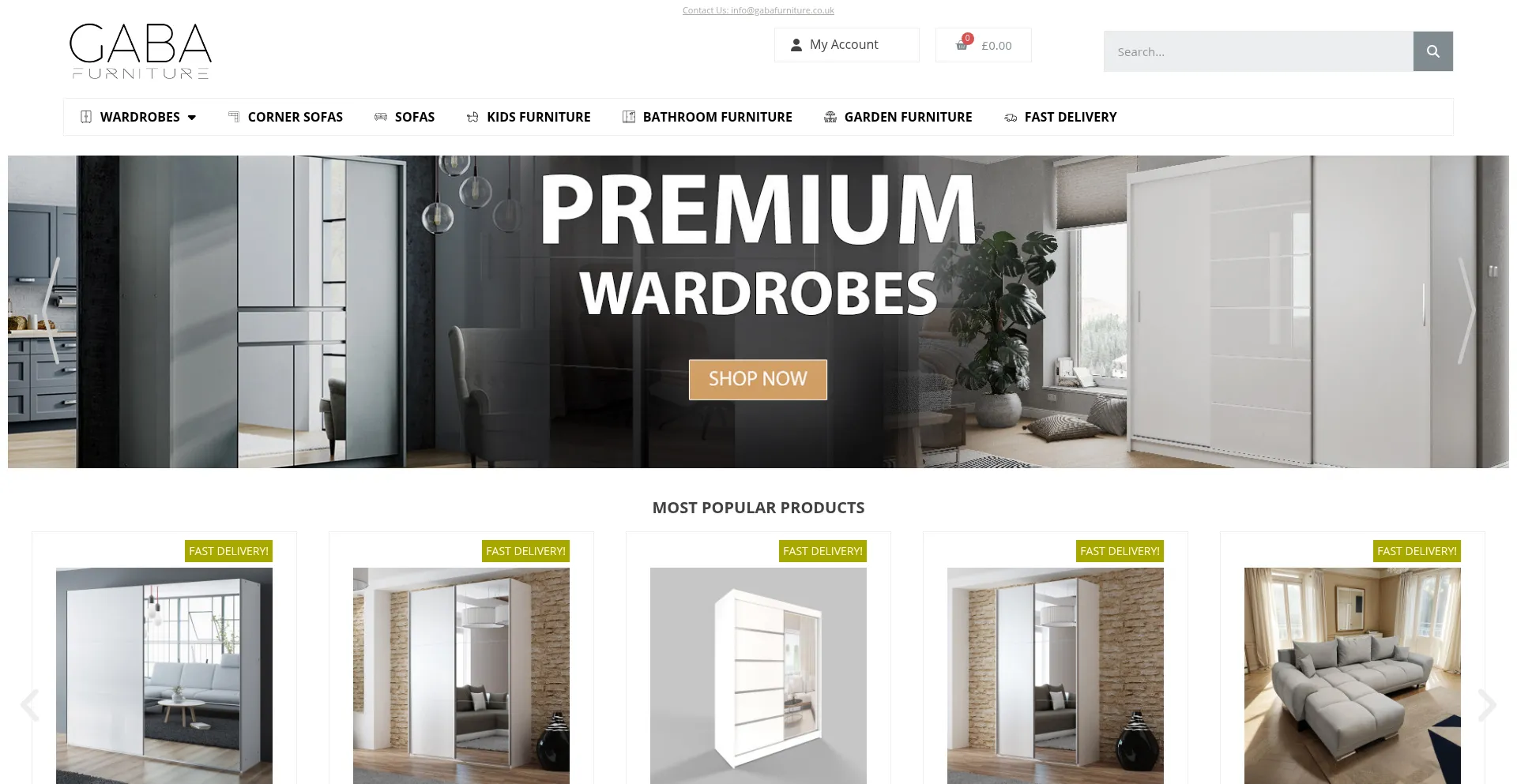 Gabafurniture.co.uk Screenshot