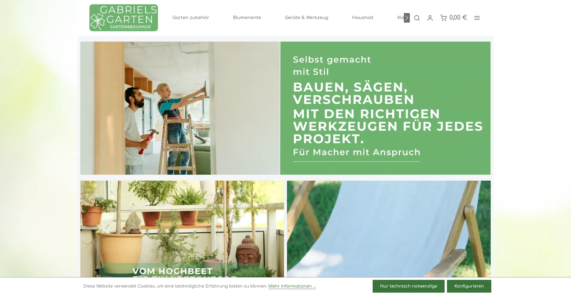 Website screenshot of Gabrielsgarten.de
