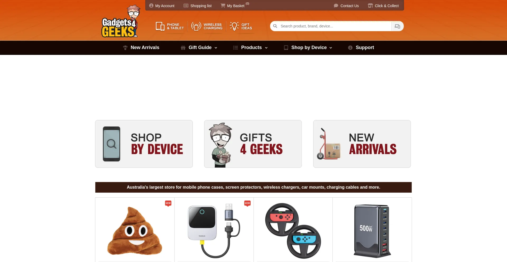 Website screenshot of Gadgets4geeks.com.au