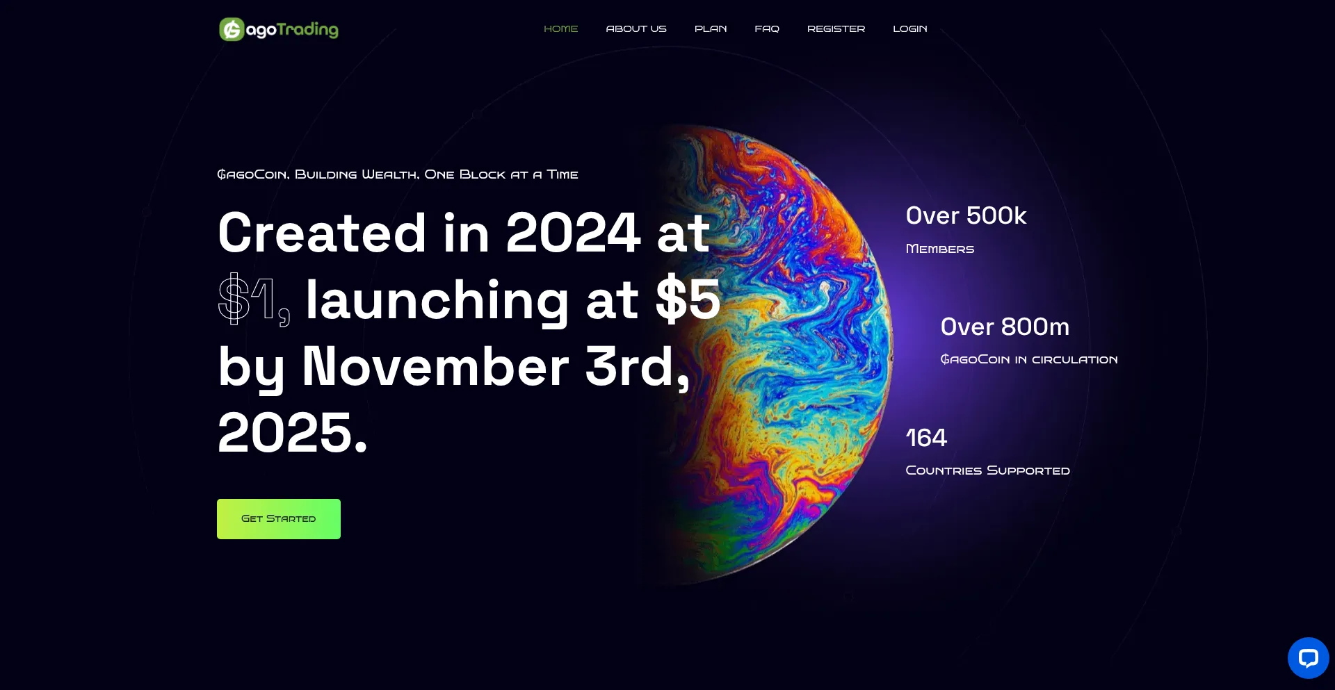 Website screenshot of Gagotrade.com