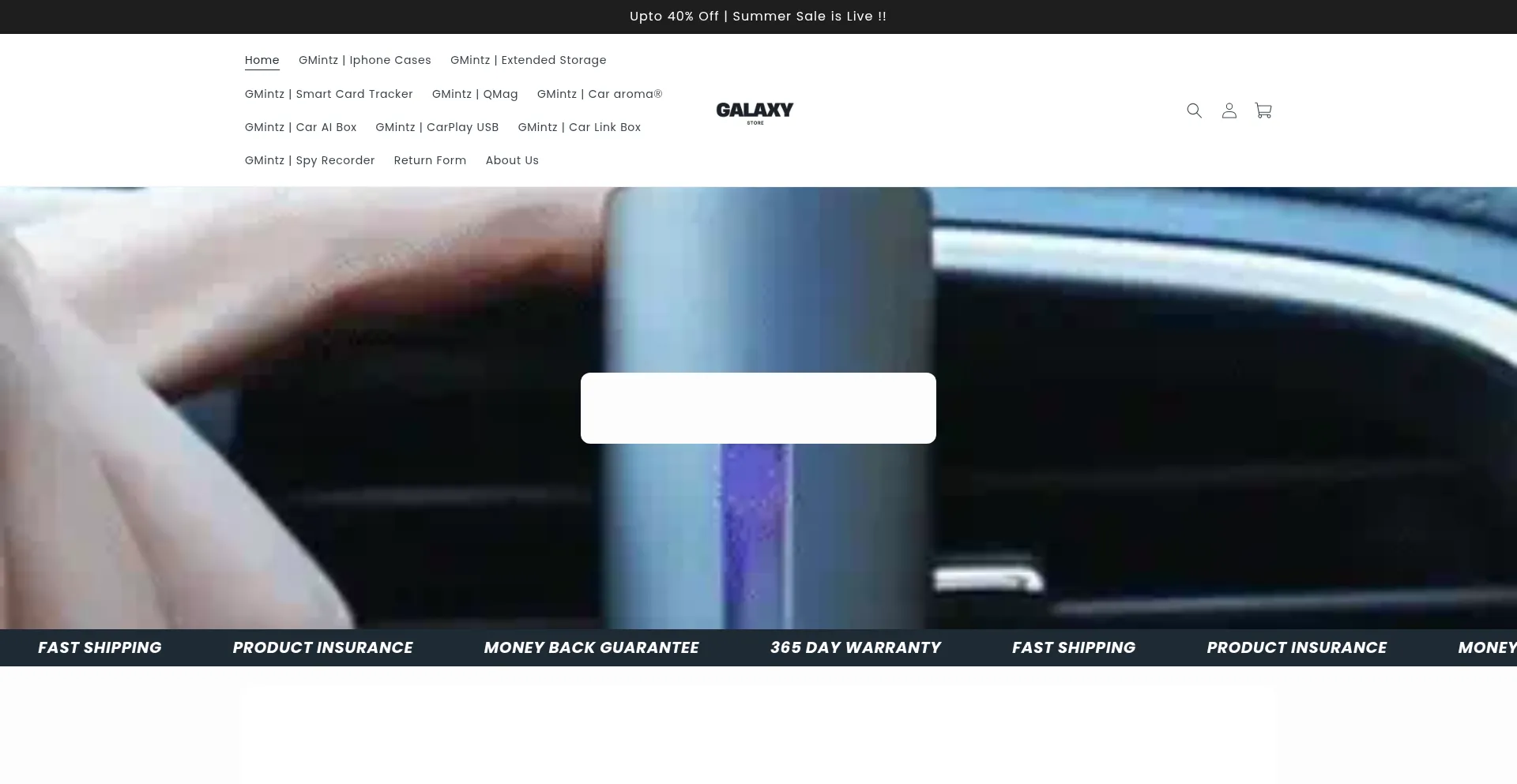 Website screenshot of Galaxymintz.com