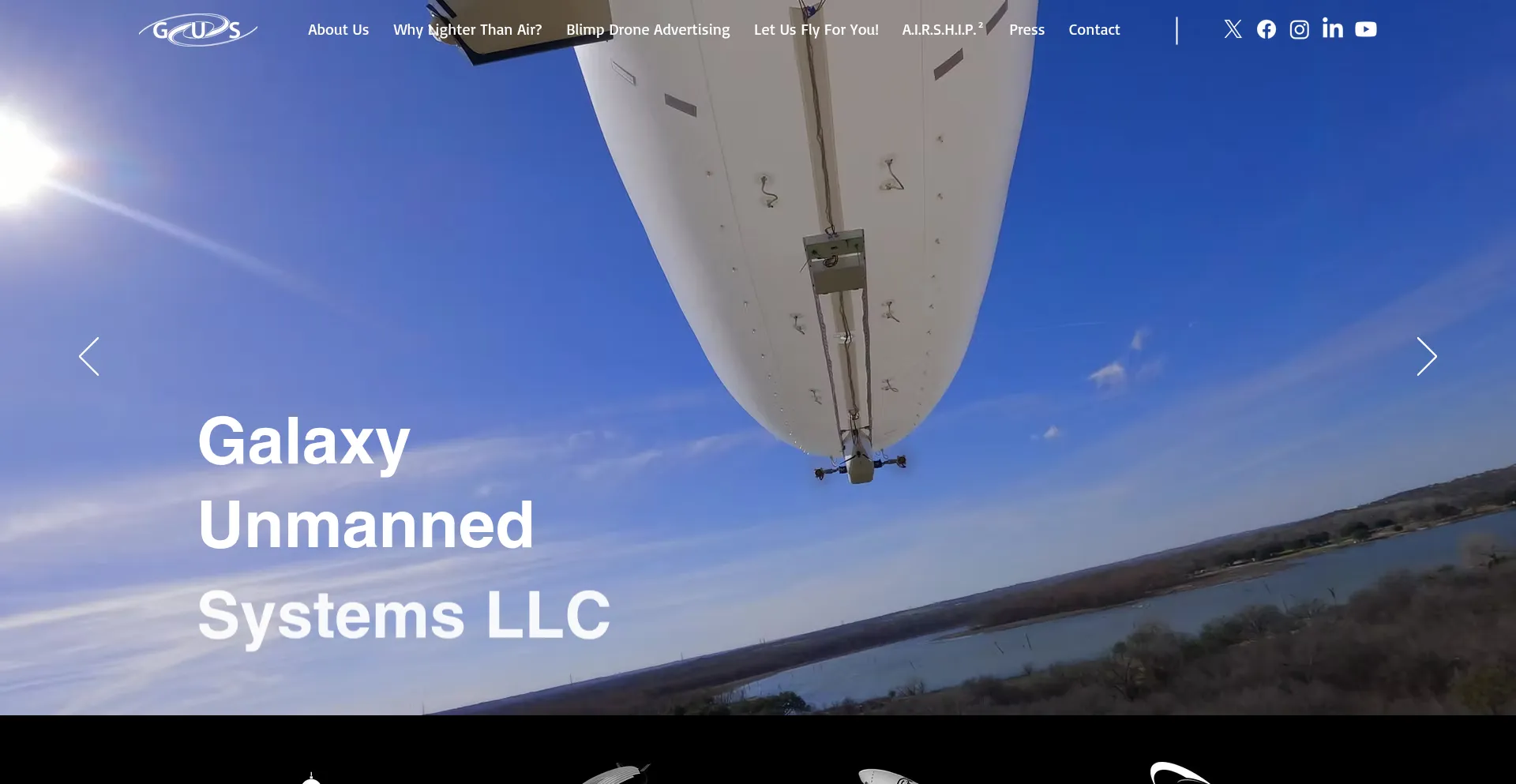 Website screenshot of Galaxyuas.com